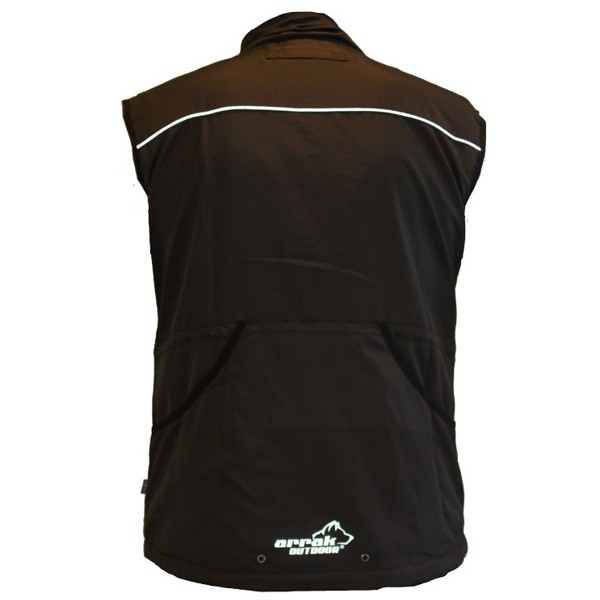 Arrak-outdoor-gilet-jumper-noir-dos